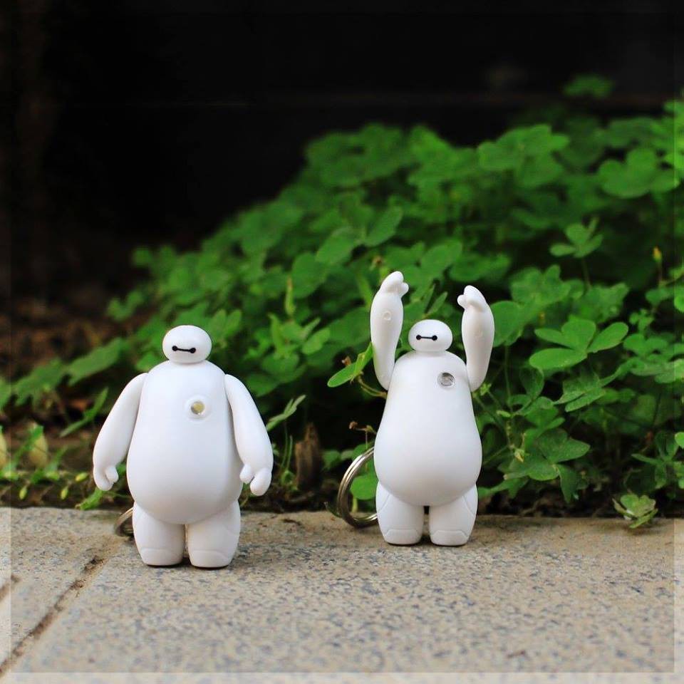 Móc chìa khóa đèn LED Baymax Mô phỏng Siêu anh hùng, Quà tặng độc đáo