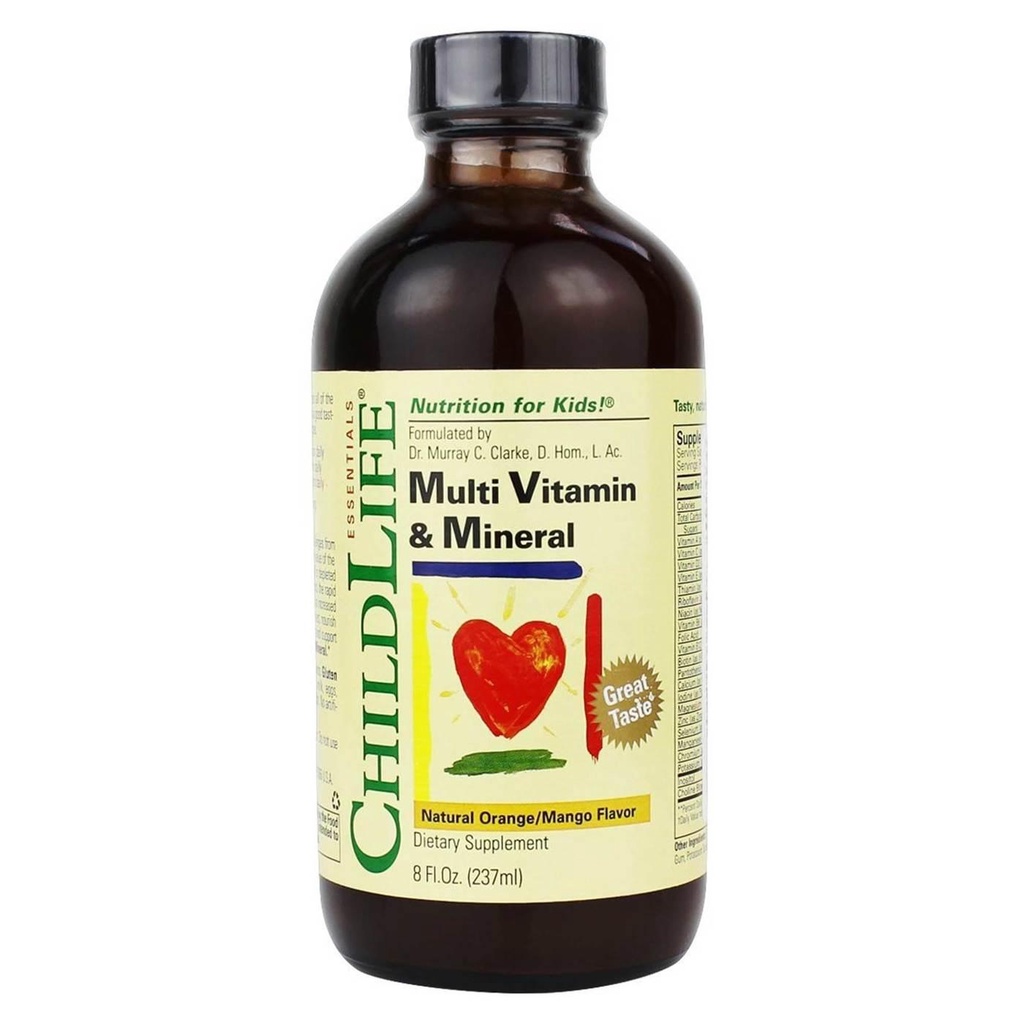 Siro tăng cường sức đề kháng, Vitamin tổng hợp cho bé ,ChildLife Liquid Vitamin C 118.5ml ,Multi Vitamin & Mineral 237ml