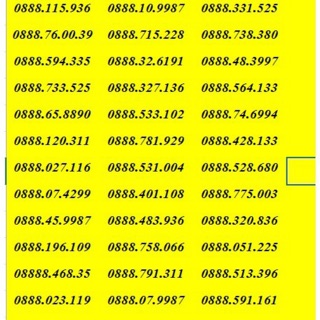 Sim vina đầu số 0888 (sim sinh viên)
