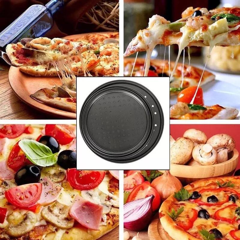 Khay pizza đục lỗ chống dính / Khuôn nướng pizza