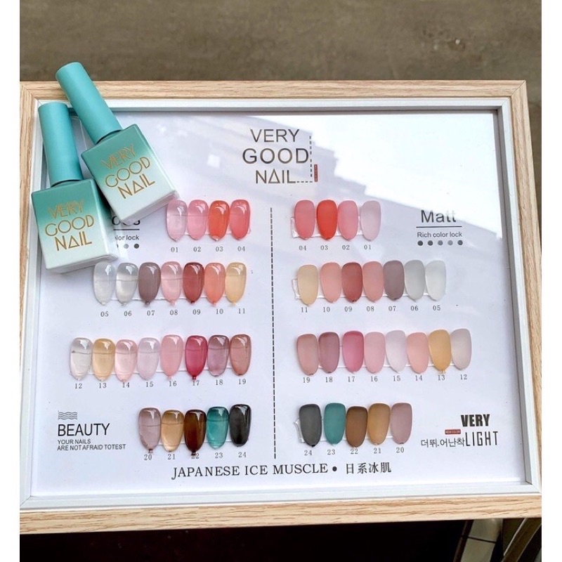 Sét Sơn Thạch Verygood 24mầu + tặng kèm bảng mầu [ hanna nail mi]