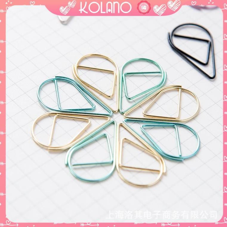 Kẹp giấy KOLANO kim kẹp giấy kiêm bookmark sổ kim loại họa tiết đáng yêu nhiều màu tiện dụng SC-001345