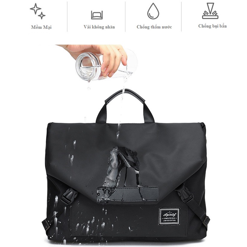 Túi đeo chéo nam chống thấm nước, túi chéo nam nhiều ngăn sức chứa lớn, cặp xách nam đi học, du lịch