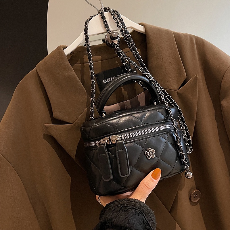 Túi Xách bucket Phối Dây Xích Thời Trang Thu Đông Mới