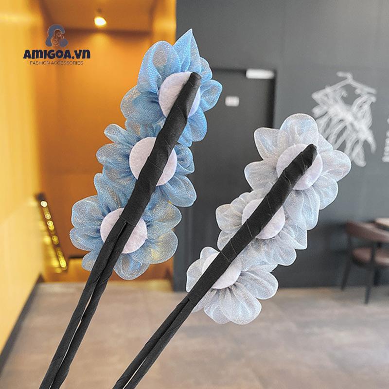 ✨✨Kẹp Tóc Đính Hoa Tạo Kiểu Tóc Duyên Dáng Đơn Giản