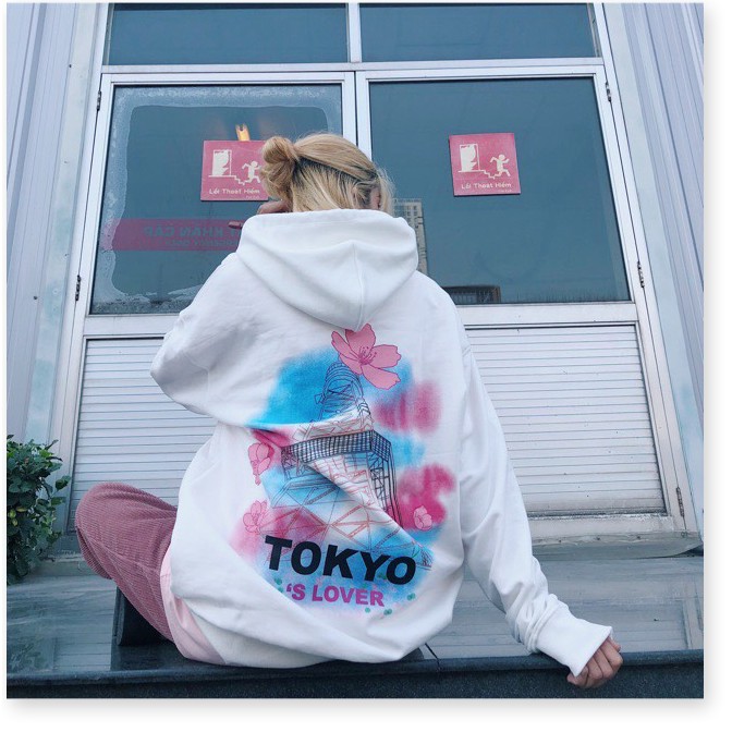 Áo Hoodie, Sweatshirt Nữ Nam Chất Nỉ Kiểu Dây Kéo Unisex TOKYO Phối Màu Huỳnh Quang
