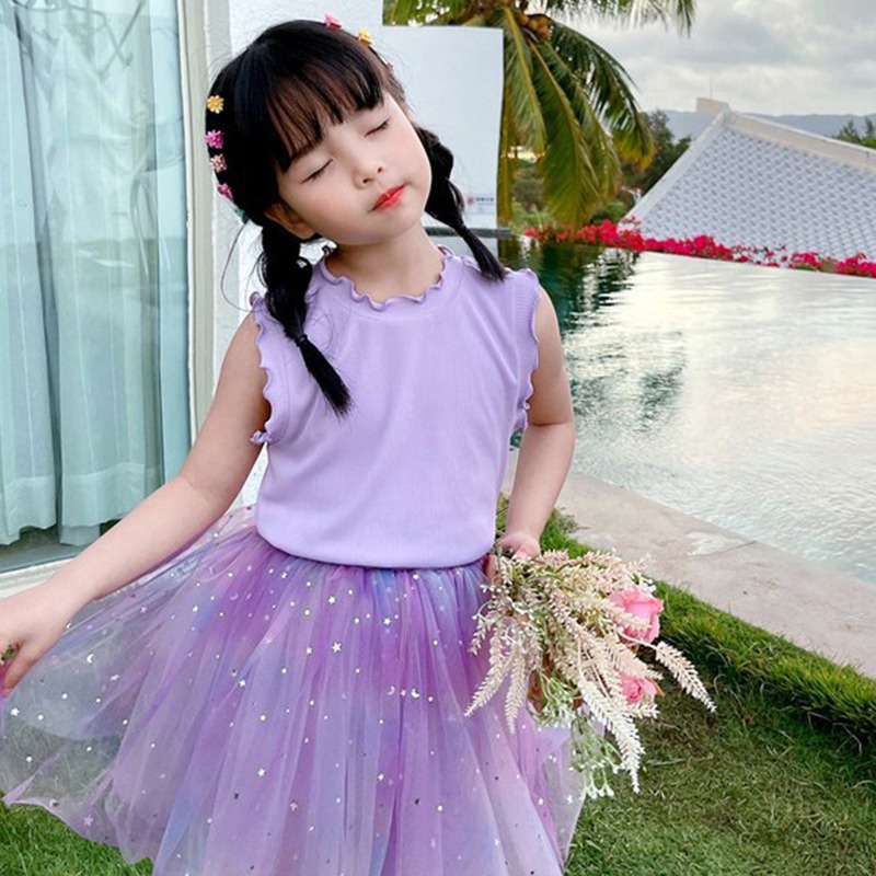 Áo Len Không Tay Thời Trang Mùa Hè Cho Bé Gái