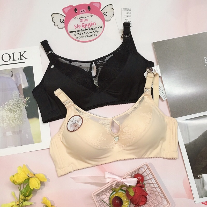 Áo lót nữ cotton lạn phối ren hở khe ngực quyến rũ, mút mỏng 1cm không gọng ôm trọn dáng ngực