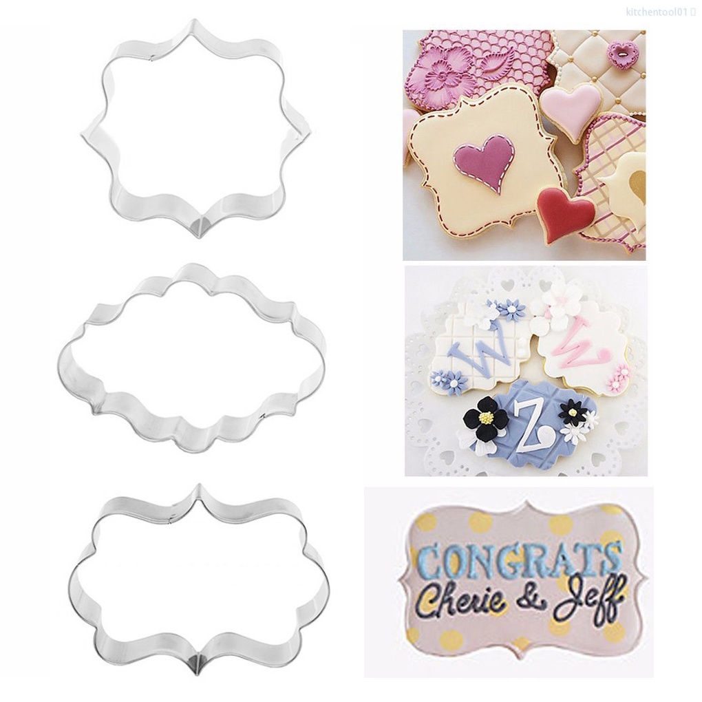 Set 4 Khuôn Nhựa Làm Bánh Hình Bông Hoa Diy Trang Trí Bánh Quy / Fondant Cho Nhà Bếp Mã01