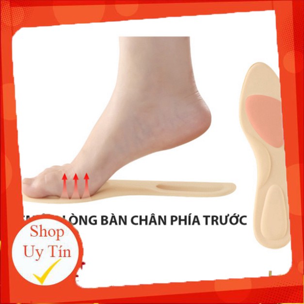Một cặp Lót giày cao gót mũi nhọn 4D có gờ chống sốc giảm mỏi gang bàn chân - Lót giày giá sỉ BuySales - PK65