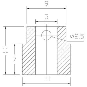 PULI ĐÙN NHỰA 11MM RĂNG NHỎ