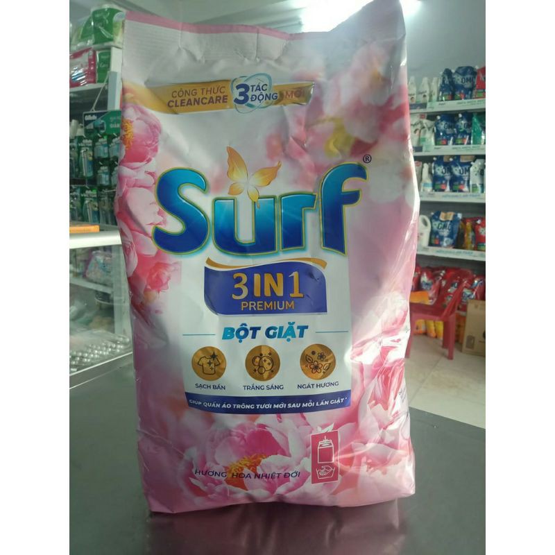 Túi Bột Giặt Surf Cao Cấp 3in1 Hương Hoa Nhiệt Đới 2.7Kg