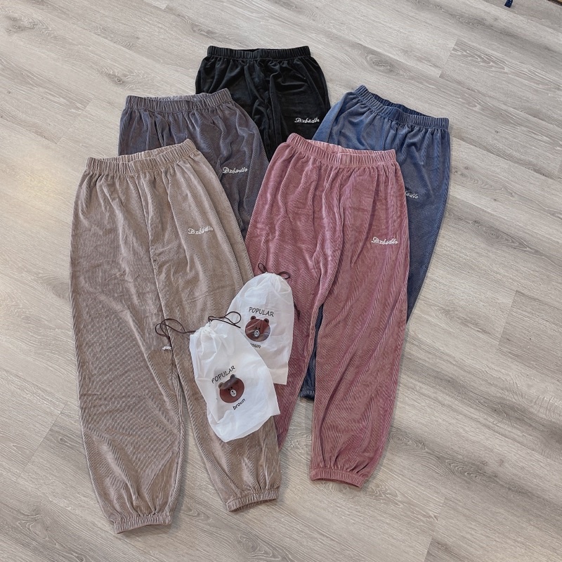 BÁN SỈ QUẦN NHUNG TĂM TÚI GẤU CHO NỮ