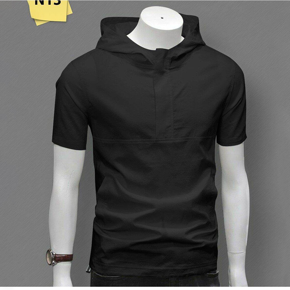 Áo thun nam, Áo phông nam có mũ trùm đàu Cardigan được làm từ chất liệu vải Nonchun Hàn Quốc, co giãn nhẹ mã N13