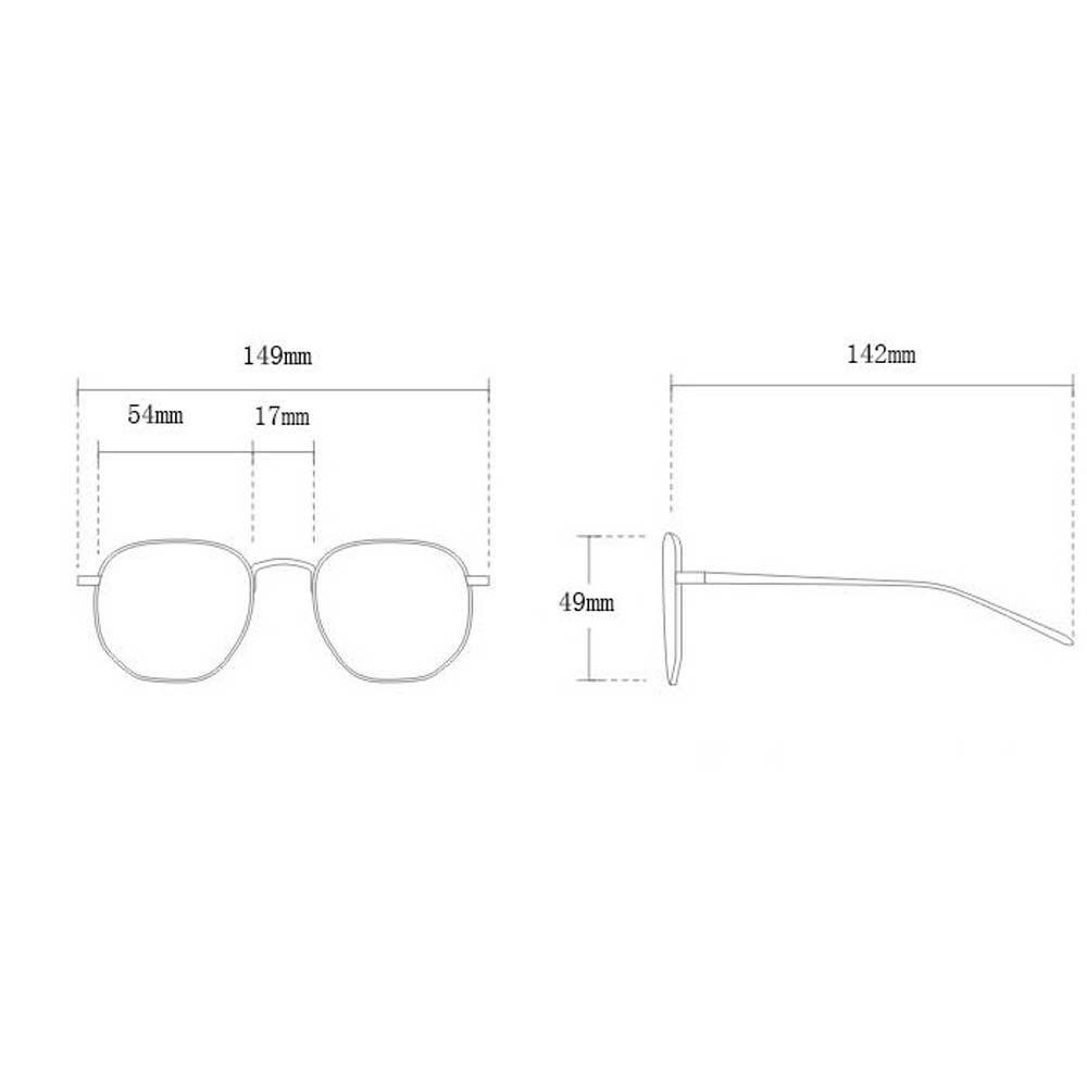 VANES1 Mắt Kính Gọng Vuông Đôi Màu Đen Chống Bức Xạ Cho Nam