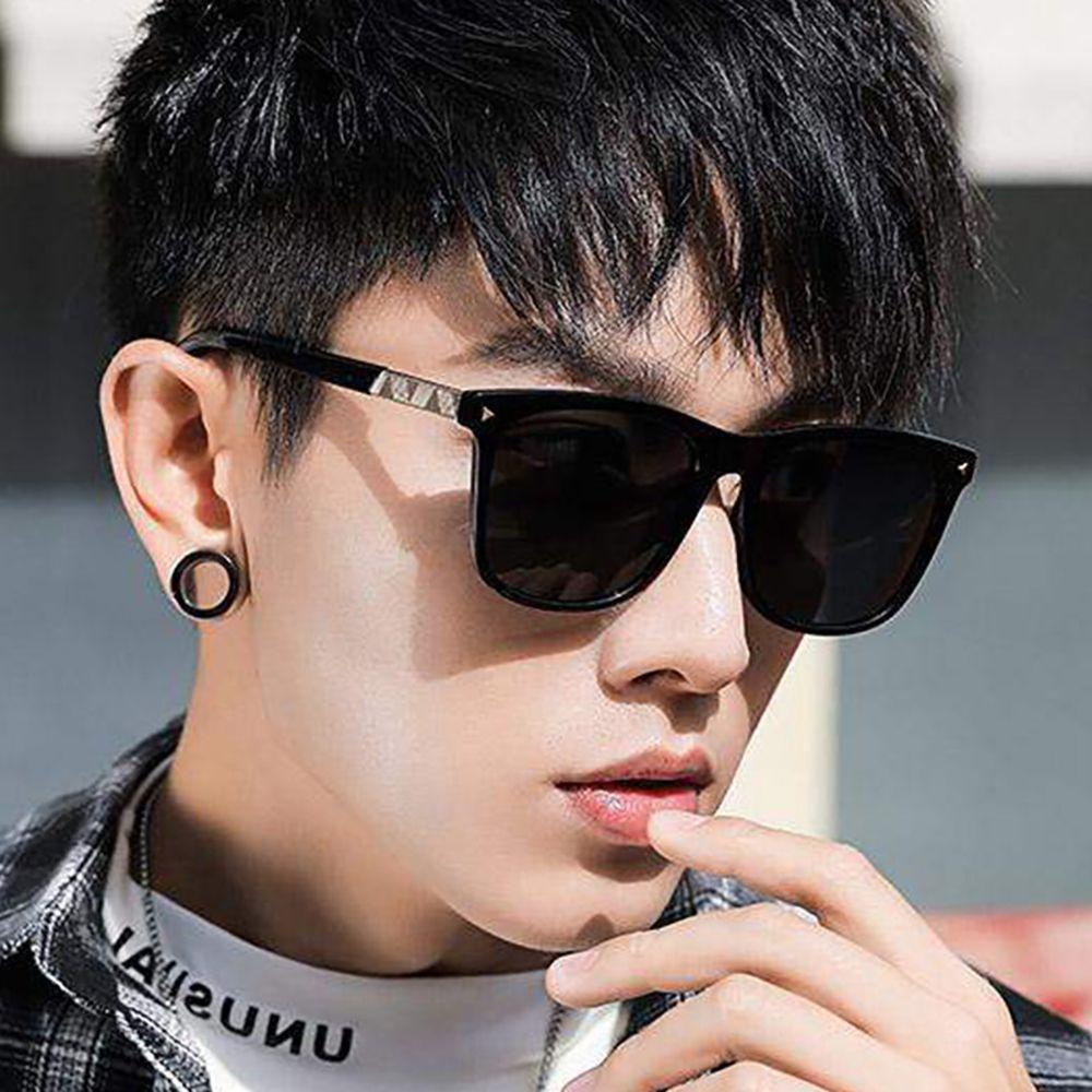 Kính Mát Gọng Vuông Chống Bức Xạ Chống Bức Xạ Phong Cách Hàn Quốc Cho Nam Và Nữ