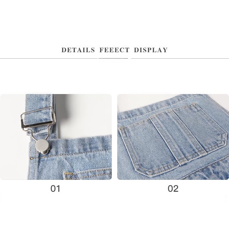 Đầm yếm dáng rộng đơn giản cổ điển phong cách Hàn Quốc