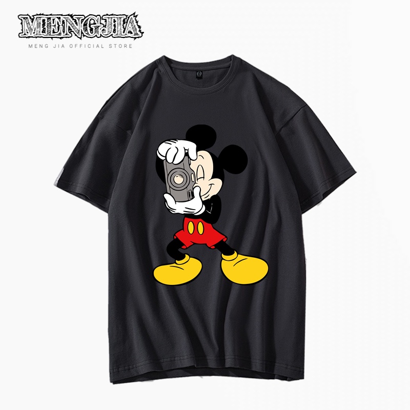 Nữ xu hướng mới mùa hè ngắn tay in hình Disney ảnh chụp Áo thun cổ tròn