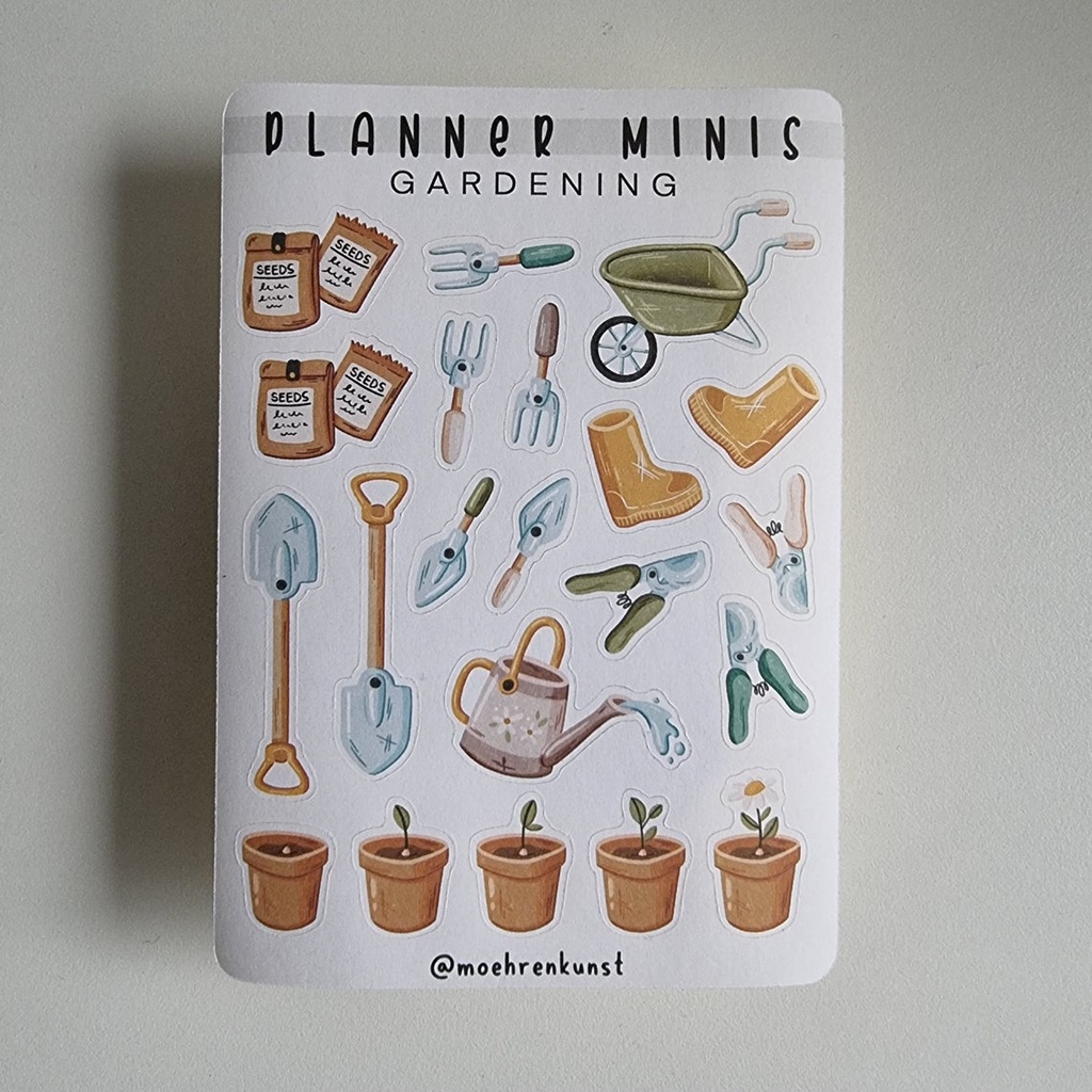 Sticker Trang Trí Sổ - Chủ Đề Nhật Ký - PM GARDENING - Sổ Đựng Card - Trang Trí LOMO - Trang Trí TOPLOADER
