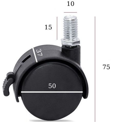 Bánh xe ghế văn phòng Bánh xe ghế xoay bền chắc, dễ lắp đặt