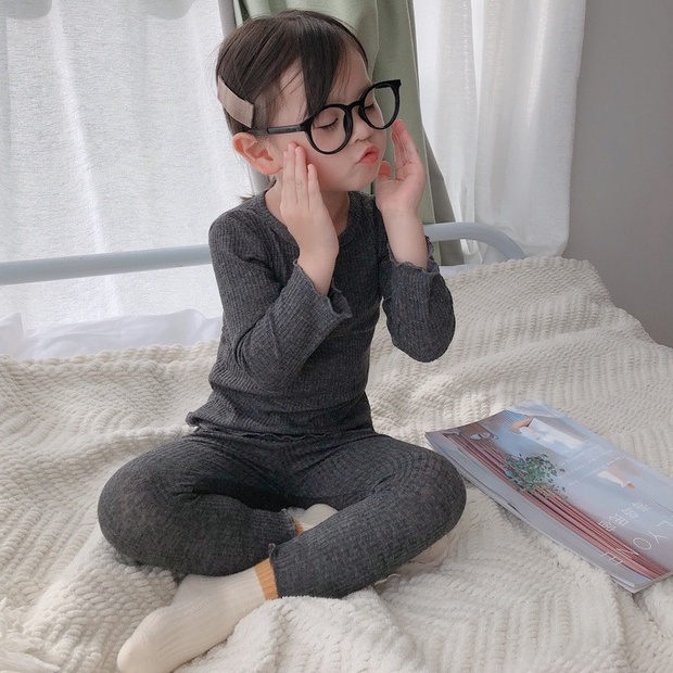 Đồ bộ cho bé dài tay - đồ bộ bé trai và đồ bộ bé gái vải thun tăm HB68