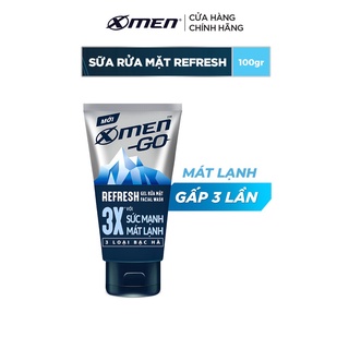 Sữa rửa mặt X-Men Go REFRESH 3 Loại Bạc Hà 100G