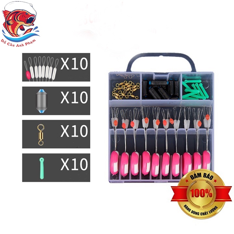 Hộp Đầy Đủ Phụ Kiện Làm Trục Thẻo Câu Đài Phụ Kiện Hồng Câu Đài Cao Cấp HPK-2