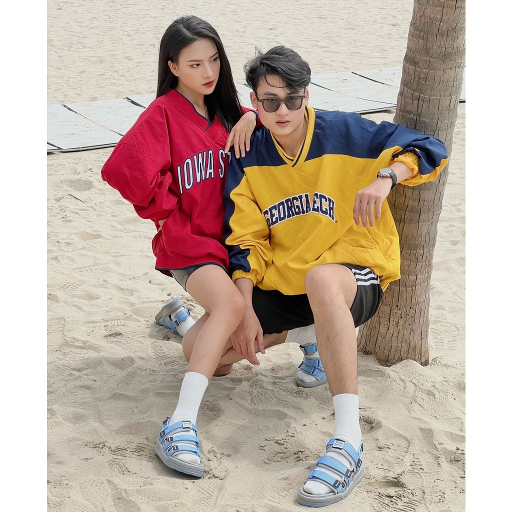 Giày sandal quai hậu unisex Buenas Sport SD-6868 - xanh dương - xăng-đan nam nữ học sinh đế cao 3 phân