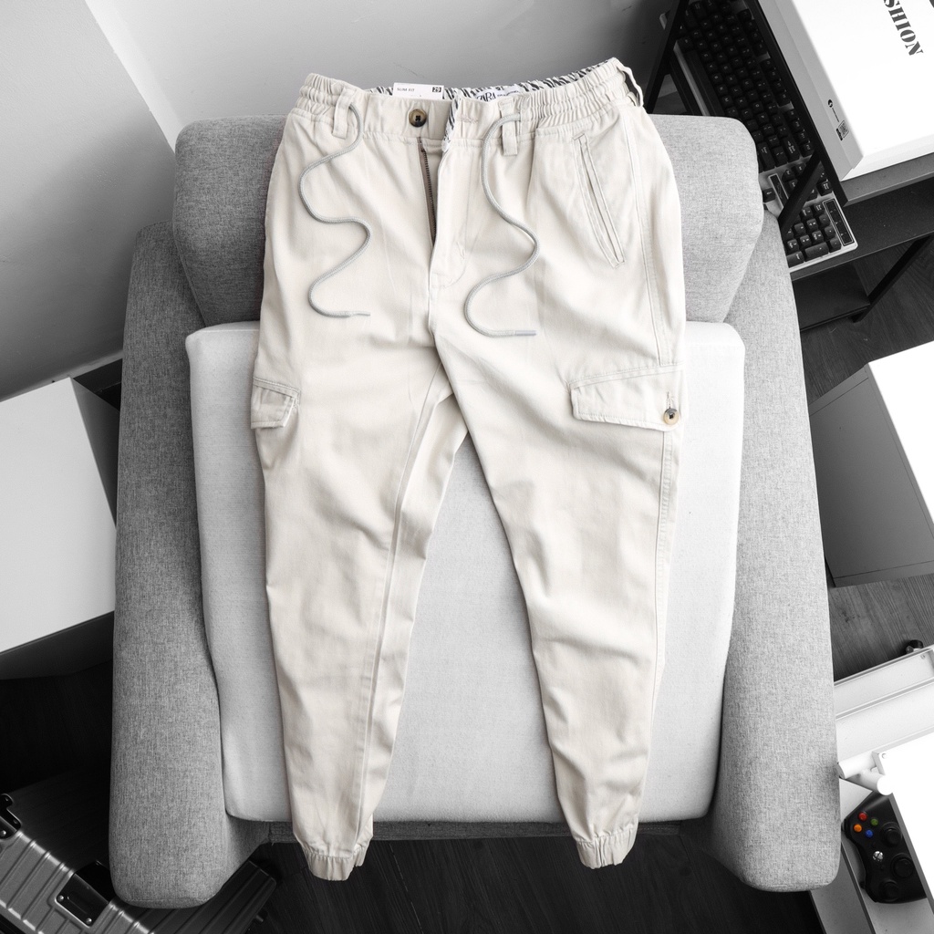 Jogger kaki túi hộp