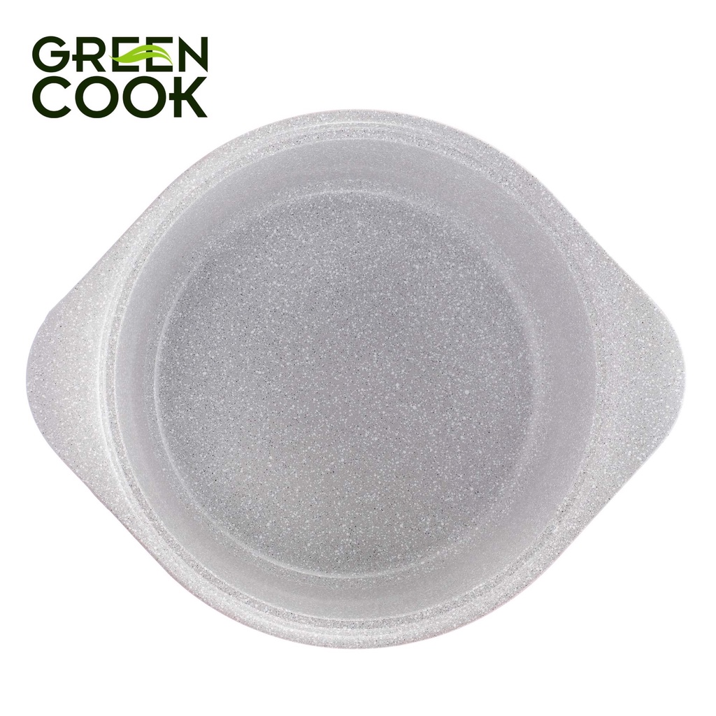 Nồi đúc vân đá đáy từ Green Cook 20cm GCS02-20IH - Hàng chính hãng