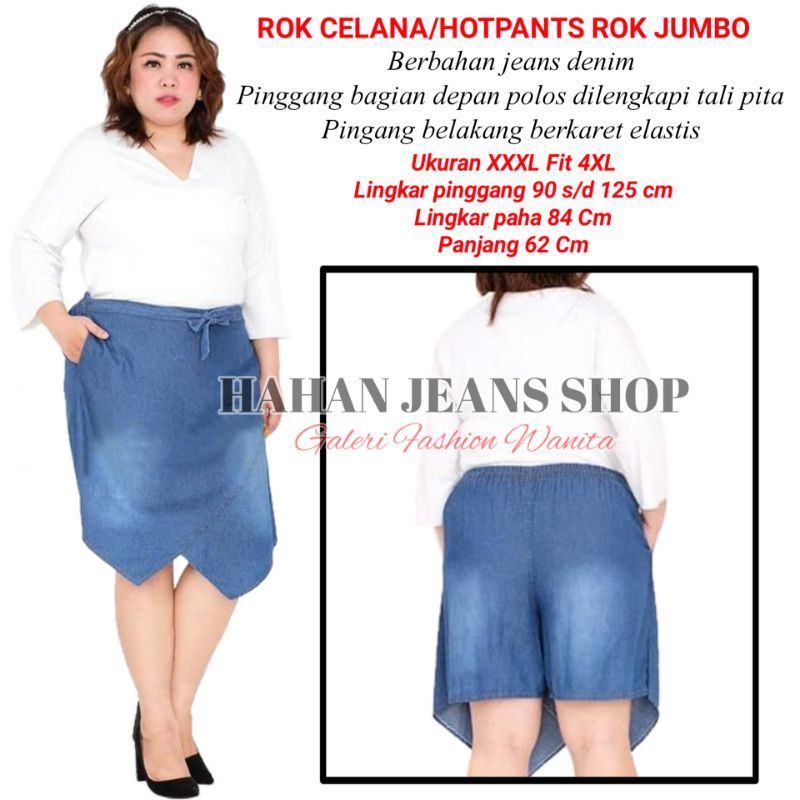 Chân Váy Jean Ngắn Mini Lưng Cao Size Lớn XXXL Vừa Vặn 4XL Cho Nữ Tuổi Teen Hoặc Người Lớn | Quần Short Jean Giả Váy