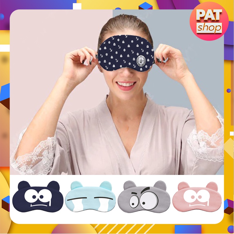 Bịt Mắt Ngủ in Hoạ Tiết Kèm Túi Gel Làm Mát # BMN-05
