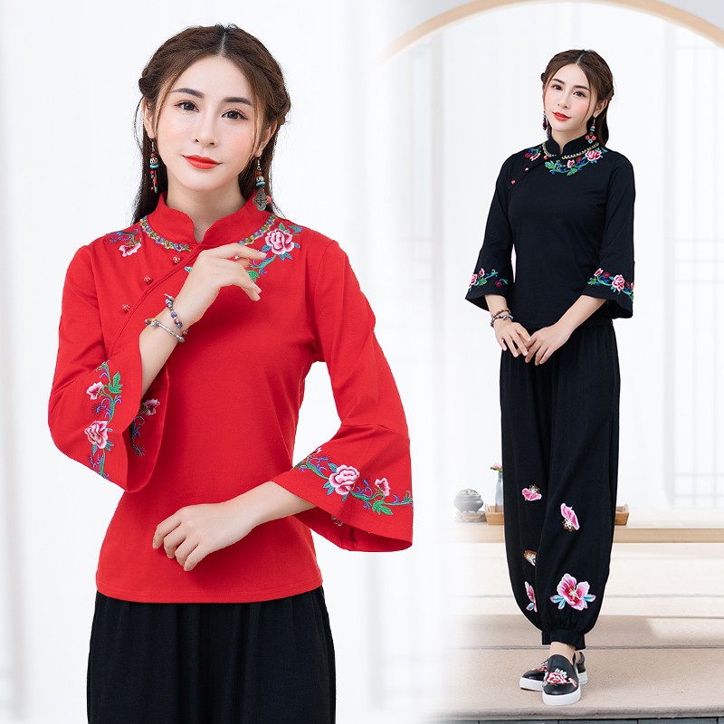 Hàng Nhập Áo Thêu Tay Loe Có Size 5XL