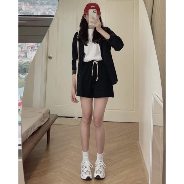 Áo blazer Nữ.Áo Vest Dáng Dài 2lớp from kiểu Dáng Hàn Quốc (vạt tròn)