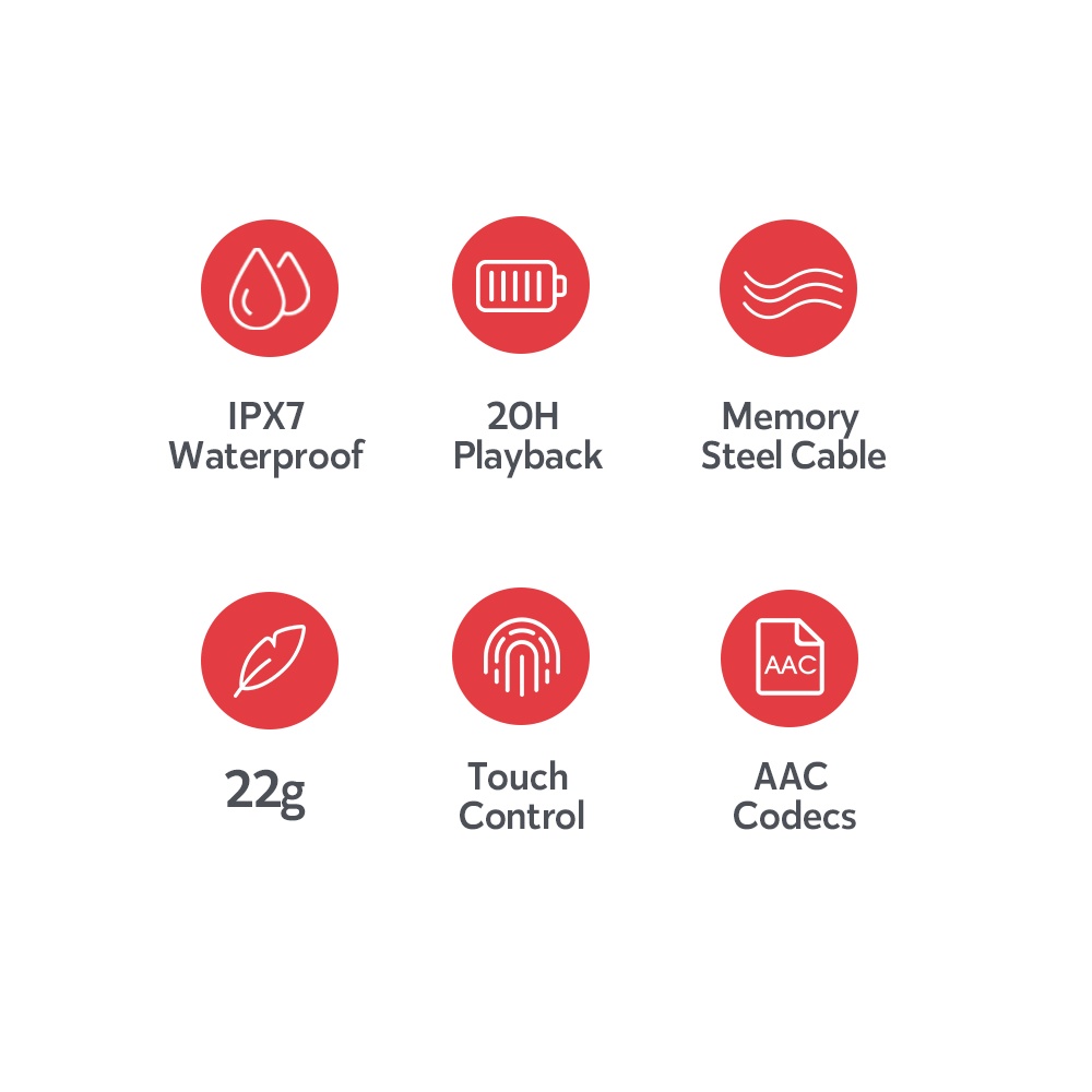 Tai Nghe Bluetooth Dacom Athlete G93 Chống Nước IPX7 Sử Dụng Pin 20 Giờ Tai nghe thể thao