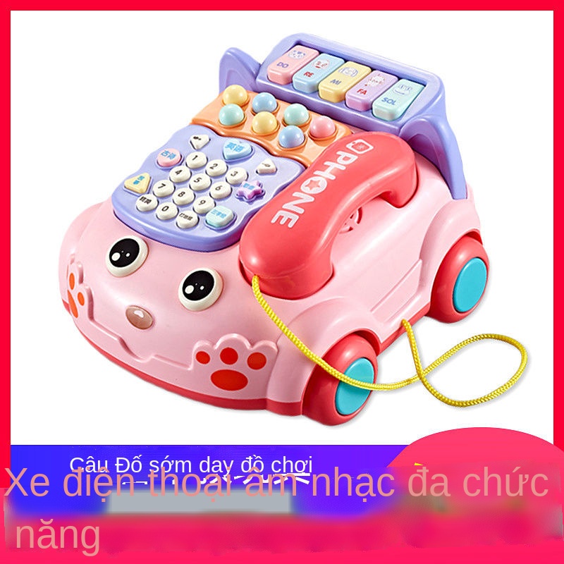 ♈Đồ chơi trẻ em điện thoại mô phỏng điện thoại di động cô gái cậu bé câu đố giáo dục sớm ô tô âm nhạc con lật đật tay tr