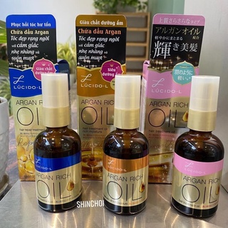 Tinh dầu Argan Lucido-L dưỡng ẩm và phục hồi suôn mượt bồng bềnh cho tóc