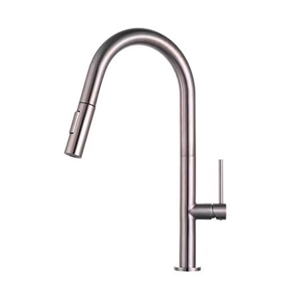 Vòi chậu rửa bát cao cấp Faster FS 924SS (Vòi 2 đường nước nóng lạnh có dây rút, Chất liệu INOX SUS304)