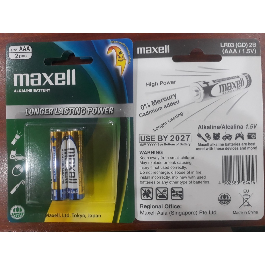 Hộp 20 Viên Pin AAA Maxell Alkaline- Pin AAALR03 Hàng chính hãng