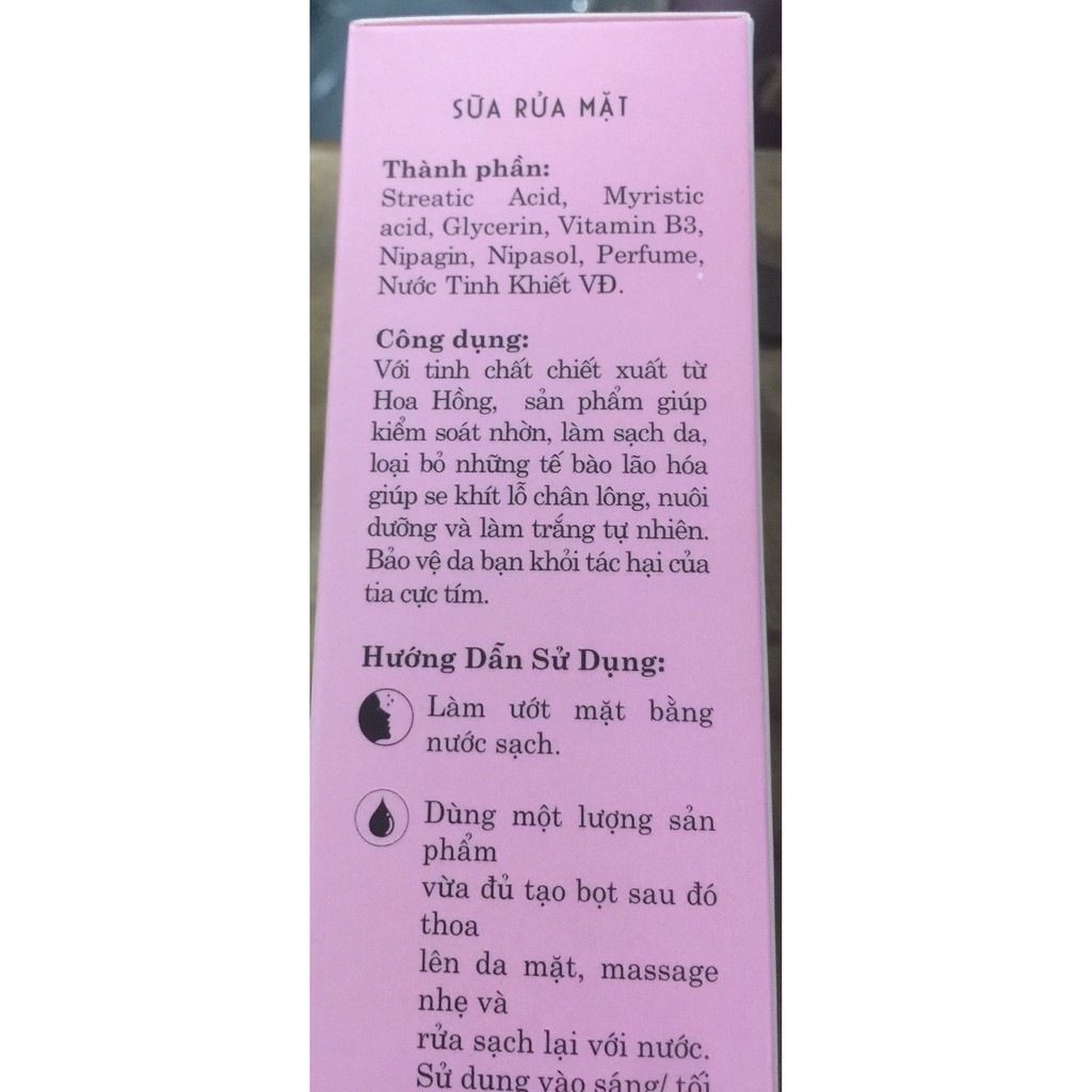 Sữa rửa mặt hoa hồng Nice One Linh Chi -60ml