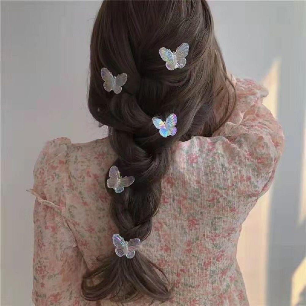 Kẹp Tóc Hình Bướm Trong Suốt Thanh Lịch Cho Nữ