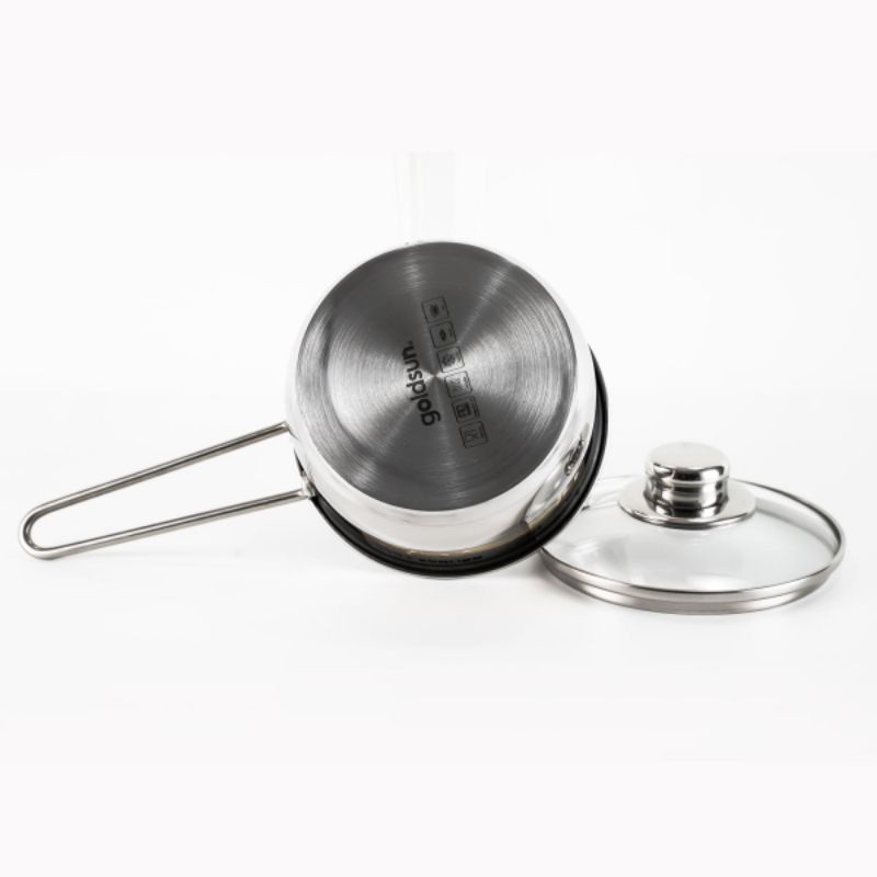 NỒI NẤU BỘT GOLDSUN GPO2100-IH ĐÁY TỪ 3 LỚP, 14cm INOX 403 AN TOÀN CHO BÉ