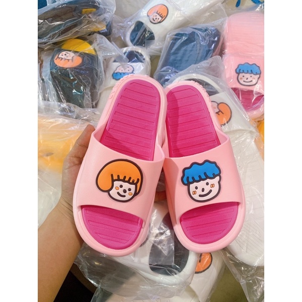 [MÃ HOT] DÉP NHỰA QUAI NGANG PVC HOẠ TIẾT CUTE