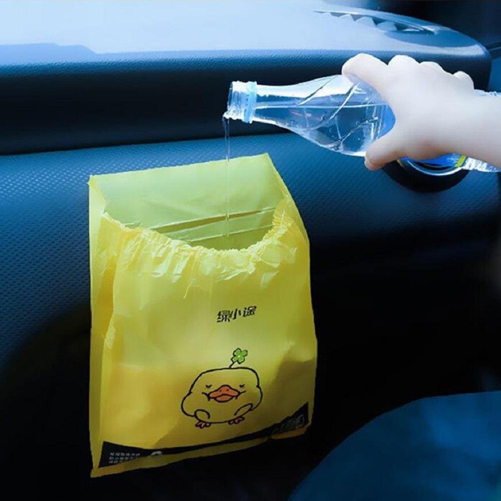 (Bộ 15) Túi rác có mép dán tiện lợi dùng trên Xe hơi Văn phòng KM 70056