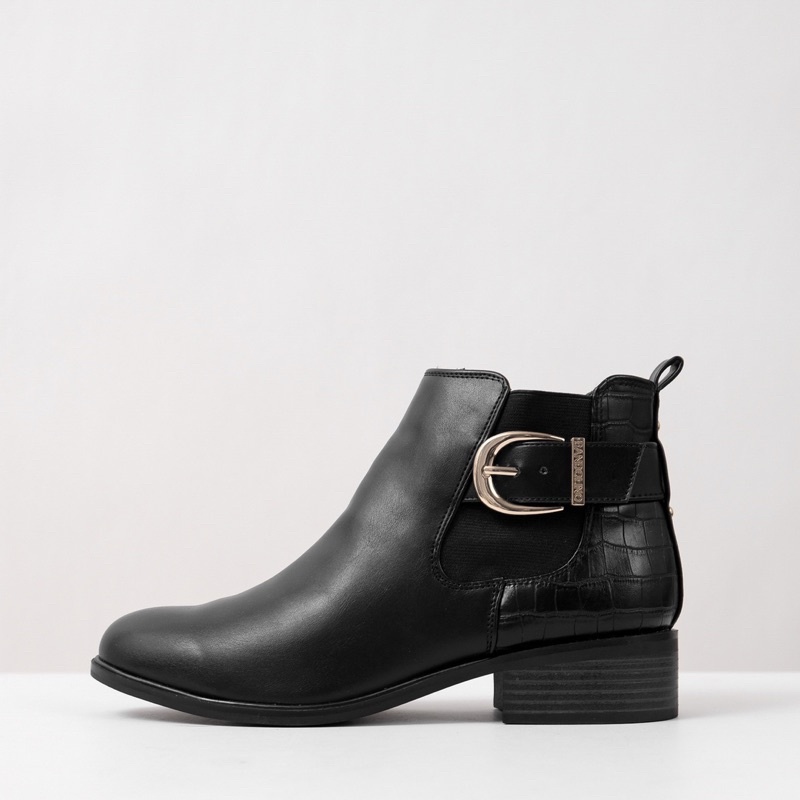 [JOIEHOME] Boots cổ chun quai cài da trơn