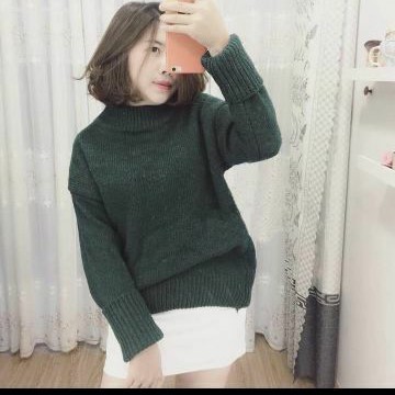 áo len dày cao cổ tay lật Topshop