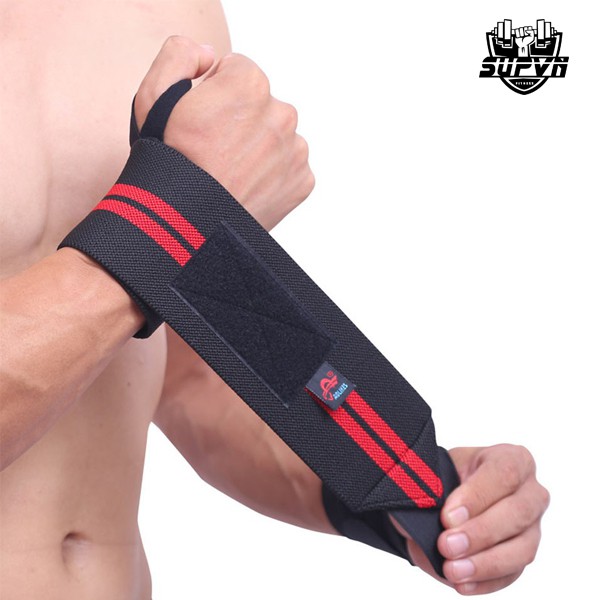 [HOT DEAL] Băng Quấn Cổ Tay Tập Gym - Quấn Tay 2 Sọc Cao Cấp - Màu Ngẫu Nhiên