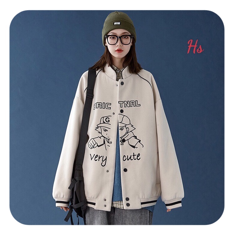 Áo khoác bomber nam nữ , áo khoác nỉ unisex dáng rộng form hàn quốc cao cấp hàng loại I | BigBuy360 - bigbuy360.vn
