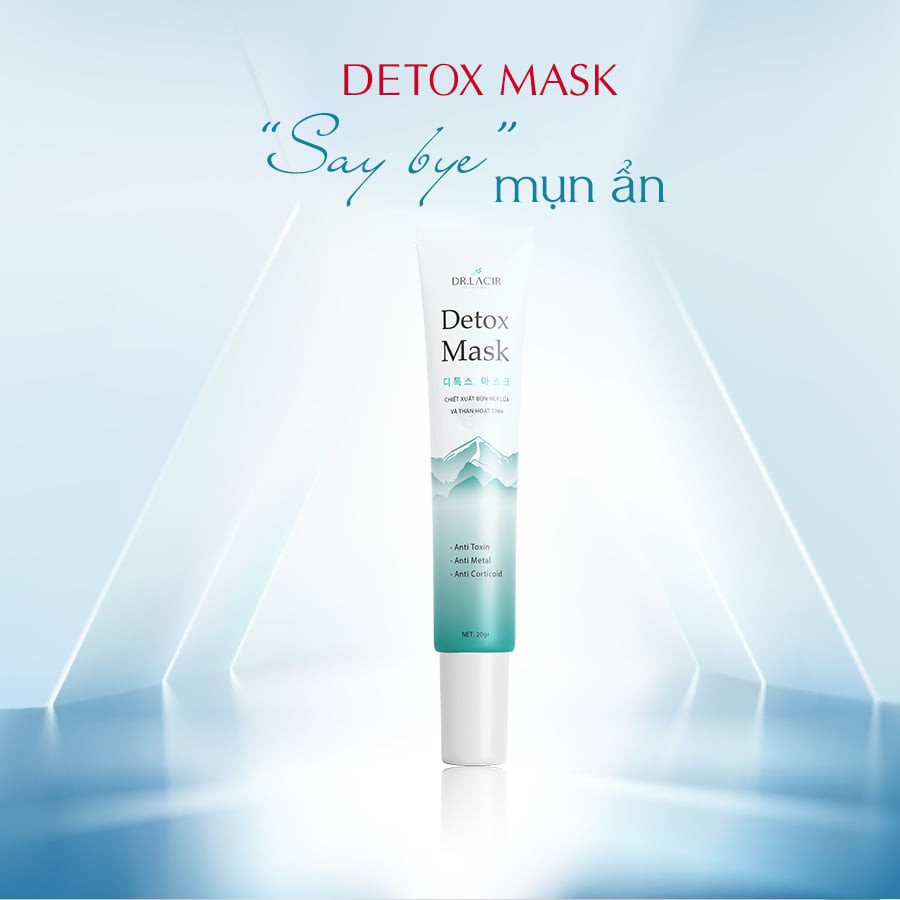 Mặt Nạ Thải Độc Detox Mask Drlacir- Hộp 20gram,Giúp thải độc da,làm sạch độc tố dưới da,giảm kích ứng