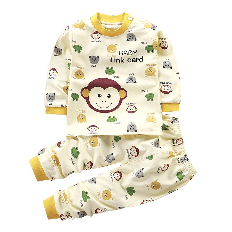 Set Đồ Ngủ Bằng Cotton In Hoạt Hình Dễ Thương Cho Bé